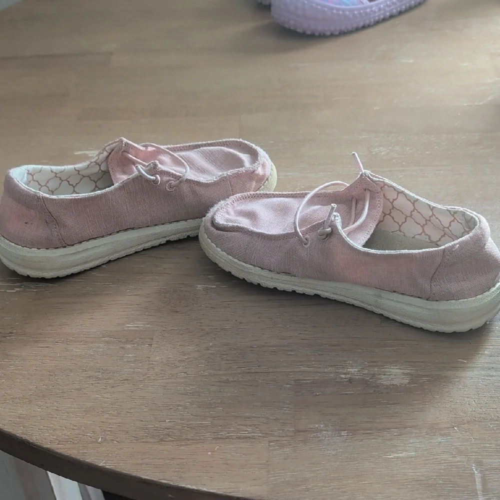 Hey Dude Pink Kids Moccasins